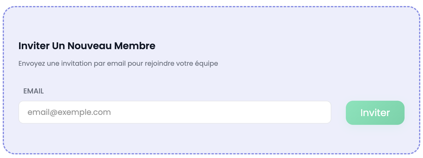 Inviter un nouveau membre