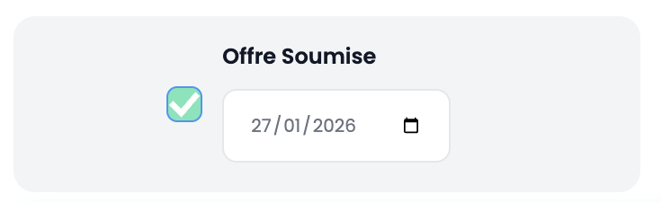 Offre soumise